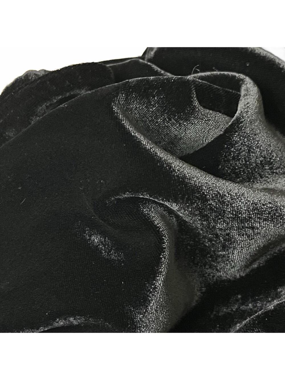 Banana Republic Black Velvet Tunic Blouse XXL Goth Whimsy Dark Coquette - Picture 7 of 11
